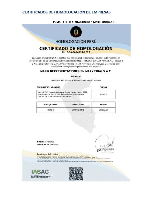 Certificado 15